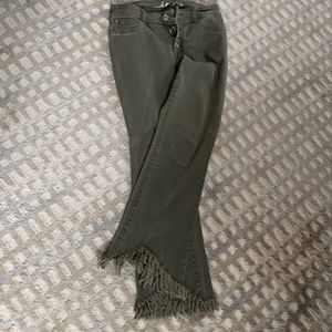 INC denim fringe jeans